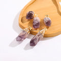 Wholesale Natural Stone Crystal Citrine Amethyst Pendant Necklace Druzy Quartz Gemstone Pendant Necklace for Women and Men