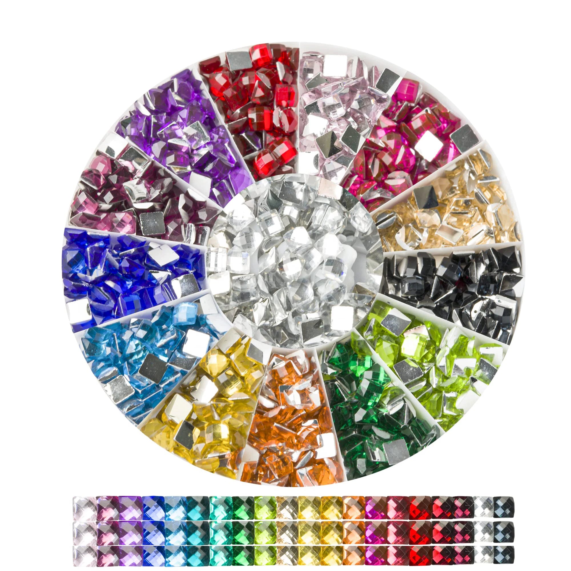 SONGWOO 2.5mm Crystal Square Drills Embroidery Color Rhinestones Diamond Painting Sale Mosaic Stone Resin Gift Making