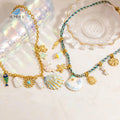 SUMMLY Trend Wholesale Personalized Shell Charm 18K Gold-Plated Stainless Steel Chain Necklace Fashion Jewelry