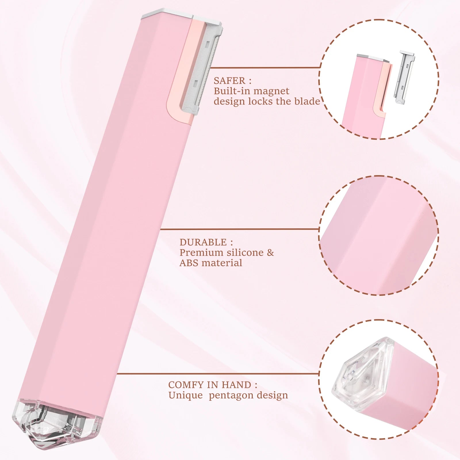 Home Reusable Facial Eyebrow Trimmer Shaper Dermaplaning Shaving Tool with Cover for Women Men Girls