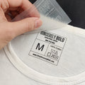 Custom Washable T-shirt Heat Transfer Printing Sticker Iron on High Density Heat Transfer Label Tagless Care Label