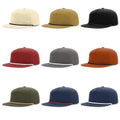 HS24 Plain Black 5 Panel Custom logo 256 Blank Flat Brim Nylon Hats Veracap Trucker Rope SnapBack Hat Designer Cap