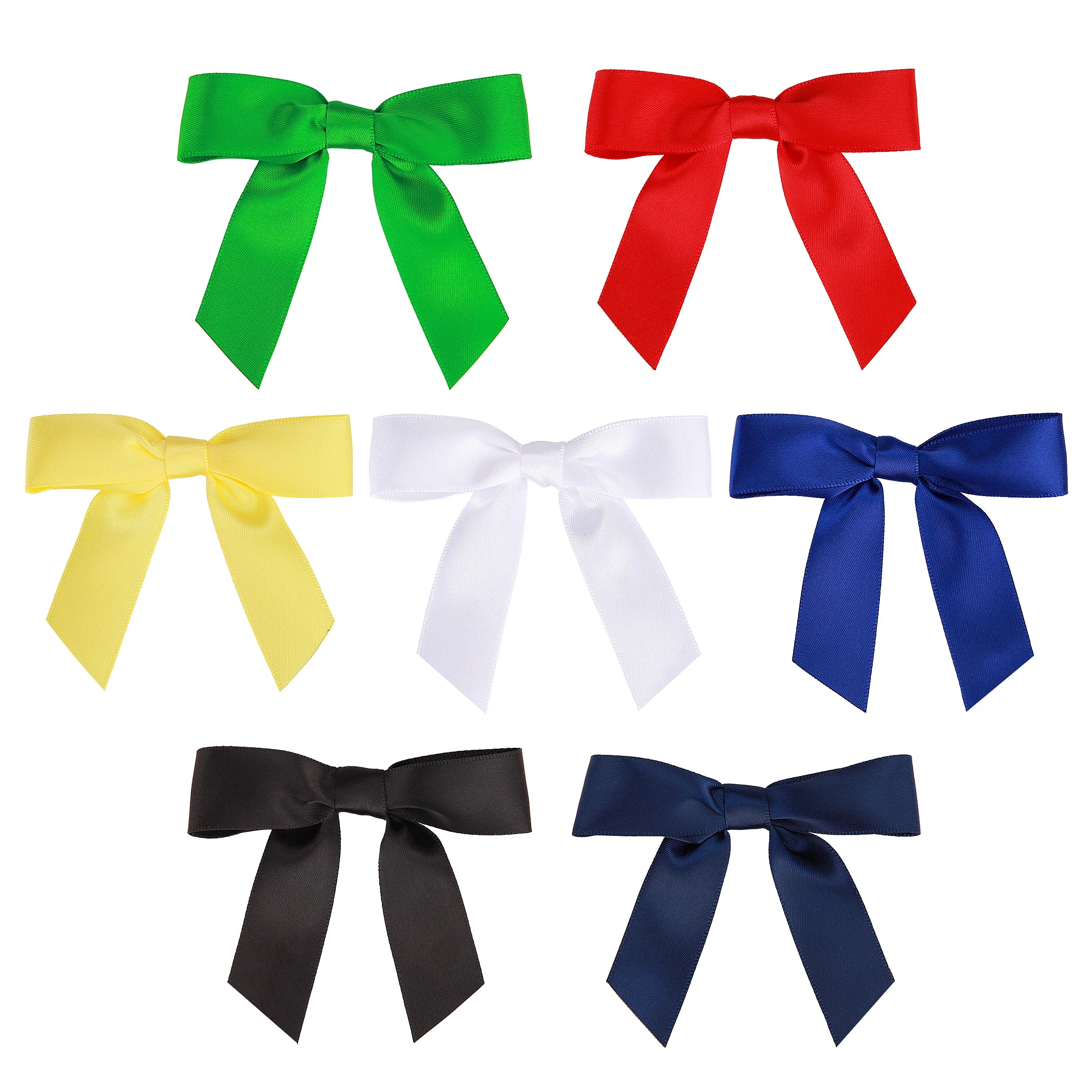 Factory Cheap Gift Custom Tie Pre Made Pretied With Selfadhesive Back Mini Ribbon Bow Adhesive