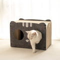 Large Fashionable Folded Felt Cat Scratcher Bed Corrugated Paper Cat House for Cats