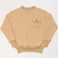 Vintage 100% Fleece Cotton Sweatshirt High-Neck Boxy Shape Double-Layer Crew Neck Oversized Sports Wear for Autumn Season