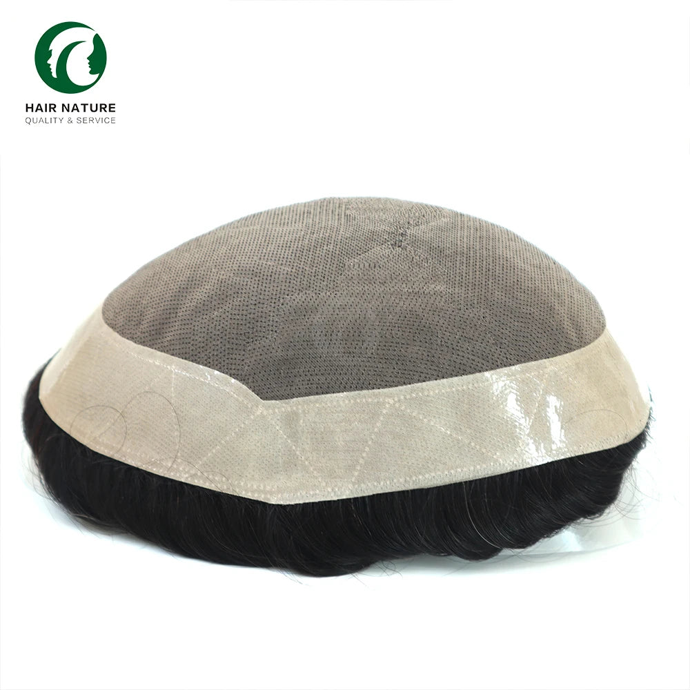 Wholesale Cheap Toupee for Men Durable Hand Tied Fine Mono Base Multiple Izes Indian Human Hair Hair Prosthesis