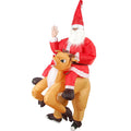 Hot Sale Inflatable Santa Claus Rides for Christmas Inflatable Ride Santa With Deer
