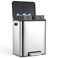 Stainless Steel Step on Trash Can ( 30 Gallons ) Pedal Trash Can Garbage Can Waste Bin 113 L Ash Bin