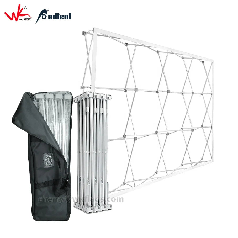 Custom Printing Strong Outdoor Display Tension Fabric Trade Show Backdrop Stand With  Portable Aluminum Frame