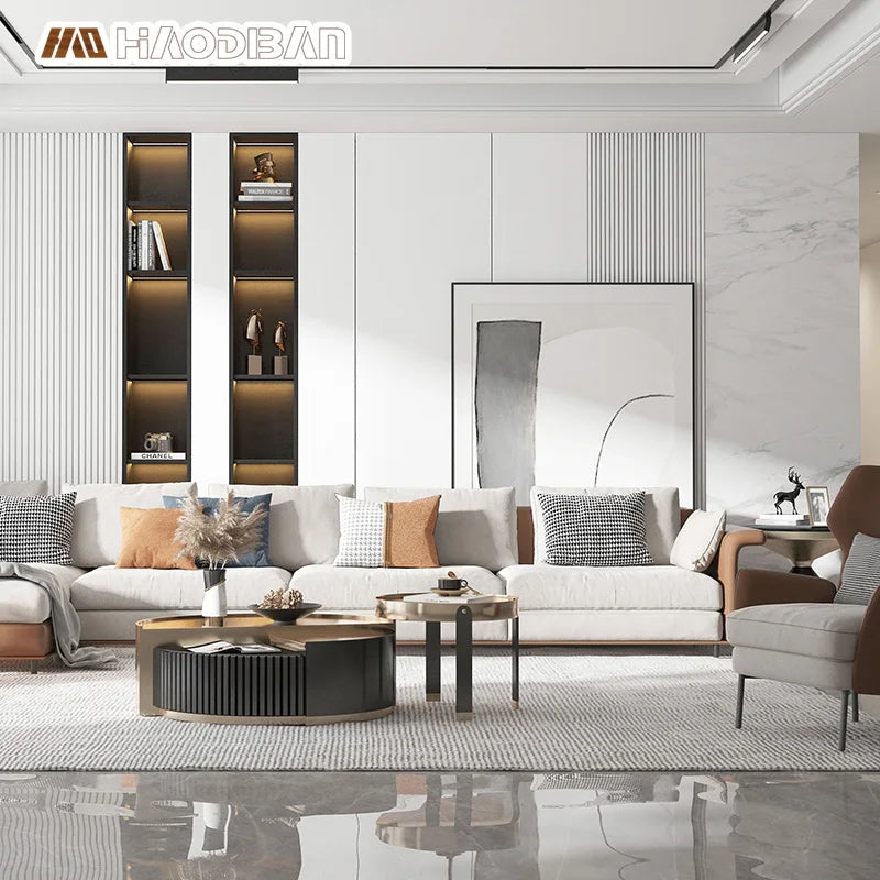 Artistic Textures Pure White WPC Carbon Crystal Co-Extrusion Bamboo Charcoal Board Modern Hotel Wall Panel for Home Commercial