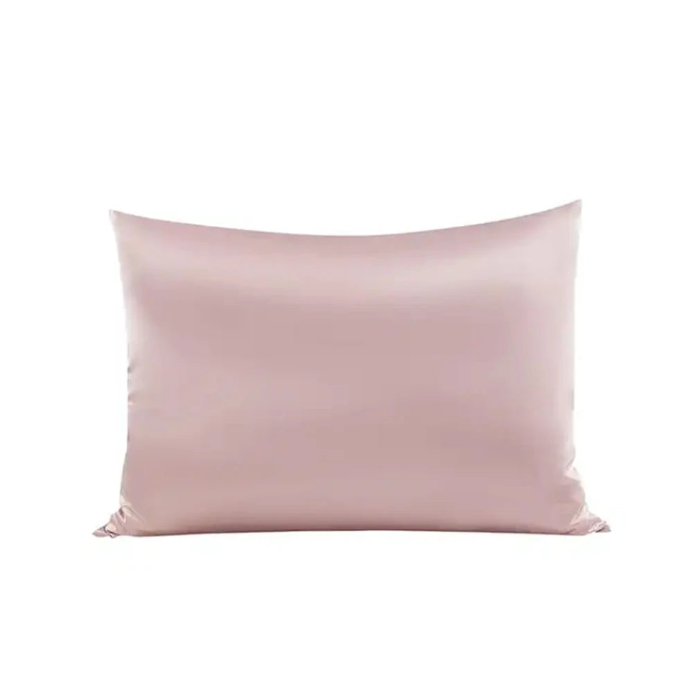Customer Logo Silver Pink Pure Color Eye Mask Hair Elastic Scrunchie Silky Satin Silk Pillow Covers Cases