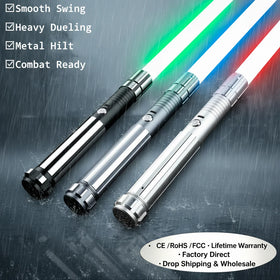 OEM Factory Hot Aliexpress LED Baselit Smooth Swing Light Saber Custom RGB Lightsaber Metal Hilt Parts BYO Custom Lightabers