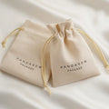 PandaSew Custom logo Small Earring Bracelet Necklace Gift Jewellery Packaging Pouch Jewelry Drawstring Suede Bag