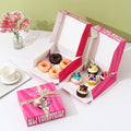 Certificate Custom Auto Pop up Food Packaging White Cardboard Paper Cake Box Cookie Doughnut Boxes Factory Take Away Boxes