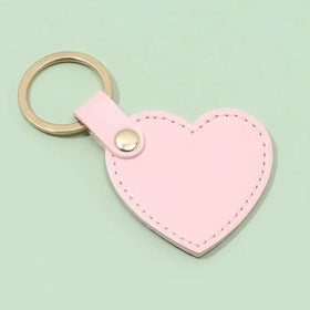 Personalised logo Custom Luggage Tag Fancy Metal Key Ring Cute Heart Keychain PU Leather Heart-shape Key Chains Car Key Holder