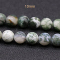 DIY Hot New Natural Moss Agate Handmade Beads 10mm Crystal Gemstone bracelet