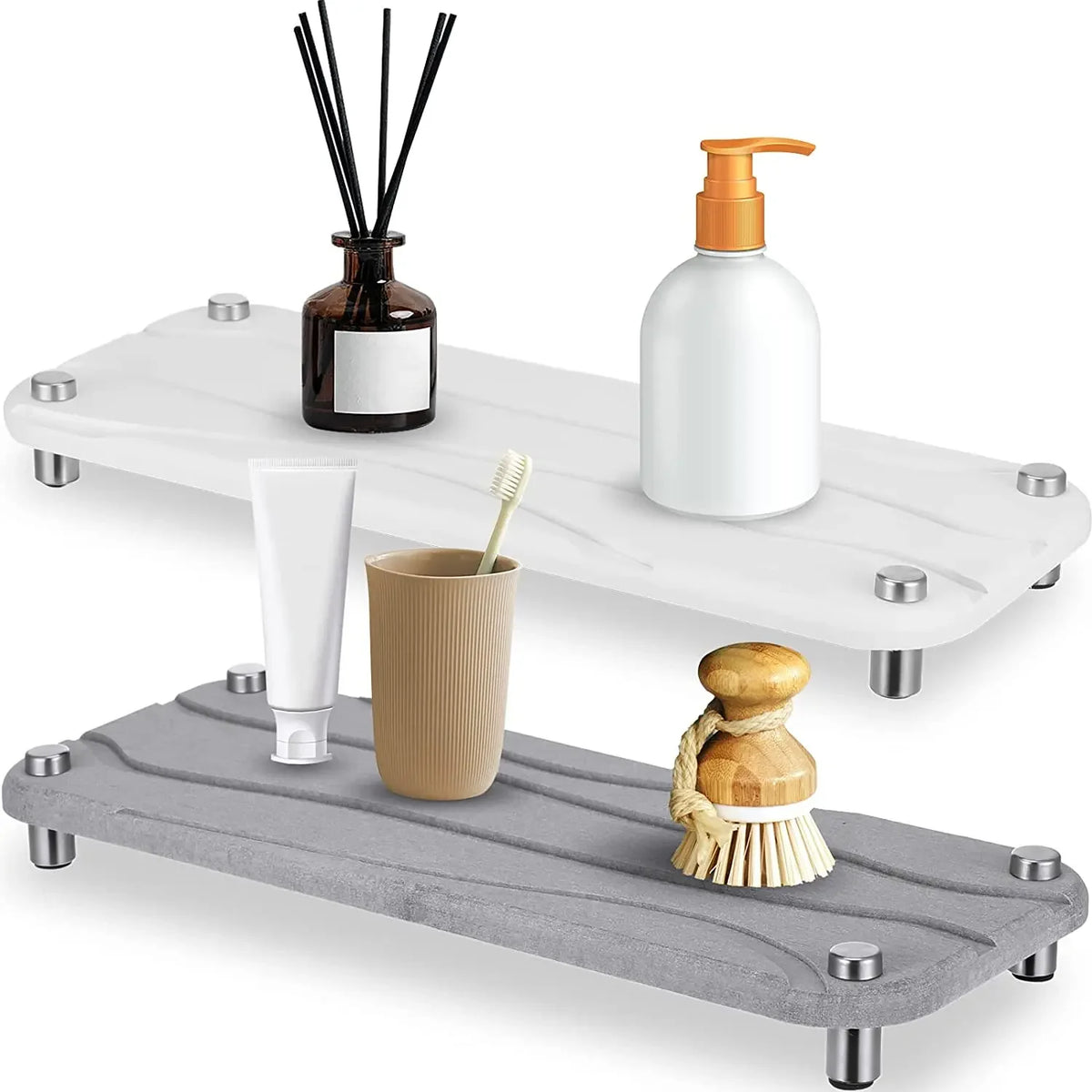 Quick-Drying Diatom Ooze Eco-Friendly Foldable Tools Sink Caddy Fast Absorbing Water Soap Holder Dishes Instant Bathroom