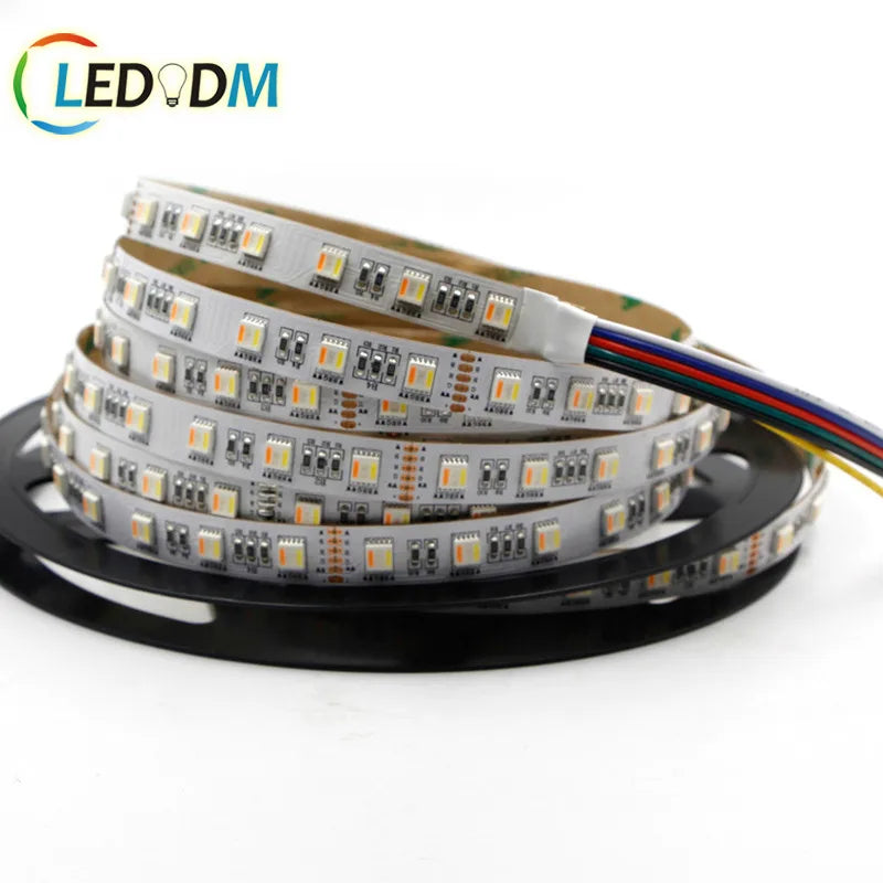 5050 RGBWW RGBCCT  5in1 Led 30leds/M 60LEDs/m Flexible Led Strip Light DC12V Dc24v  Led Light Strip RGBCCT Led Strips