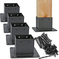 3.5x3.5 Inch Square Flange Post Anchor Base With Screws for Deck Railing
