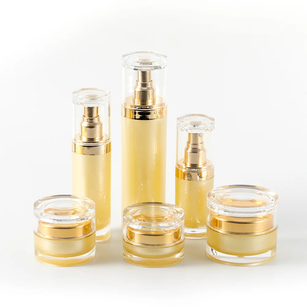 In Stock 30ml Acrylic Plastic Jar and Lotion Cream Bottle Set for Skin Care