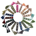 20 Pieces 22 Colors Handmade Embroidery Rivet Bracelet Adjustable Vintage Friendship Wristband Girls Braided Bangle with Tassel