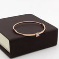 All- Match Stainless Steel Four-Claw Cl-i-p Single Stone Zircon Hidden Buckle Bracelet Fashion Charm Bracelets