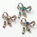 Jacho Newest Bow Crystal Brooch Women Jewelry Fashion Banquet Pin Suit Accessories Rhinestone Safety Brooch Pin for Women Girls