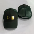 Customize 5 Panel Dark Olive Green Cotton Snapback Cap Mesh Hat Trucker Hats With Custom logo