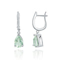 A2982E Abiding Jewelry New Design Product Dainty 7X10 Tear Drop Prasiolite Green Amethyst Natural Gemstone Earrings