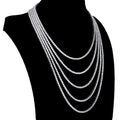 Wholesale 3mm 16-24inch Iced Out Jewelry Necklace S925 Sterling Silver Vvs1 Diamond Mossanite Moissanite Tennis Chain for Men