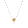 Chris April Fashion Jewelry Water-proof PVD Gold Plated 316L Stainless Steel Animal Honey Bee Pendant Necklace with Cats Eye