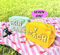 blank Stock  Nylon Cosmetic Bag Can Be Customized logo  Make up Bag with Chenille Glitter Gift Tags Letter Patches