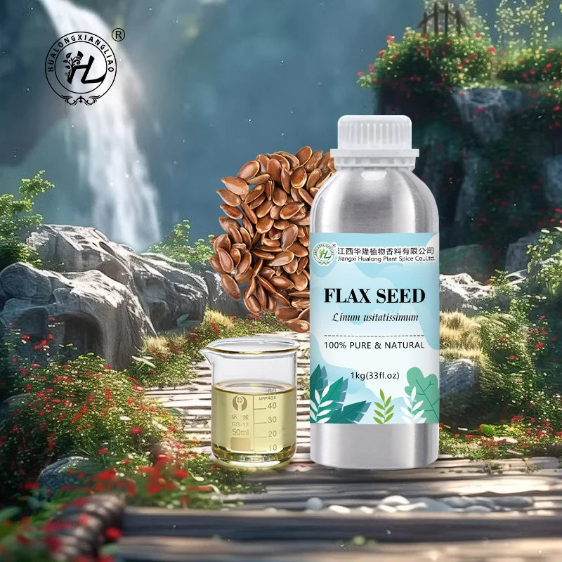 Flaxseed Oil | Flax Seed Oil for Hair - 100% Pure Natural Linum Usitatissimum Cold Pressed Non-GMO Gluten-Free 1Kg