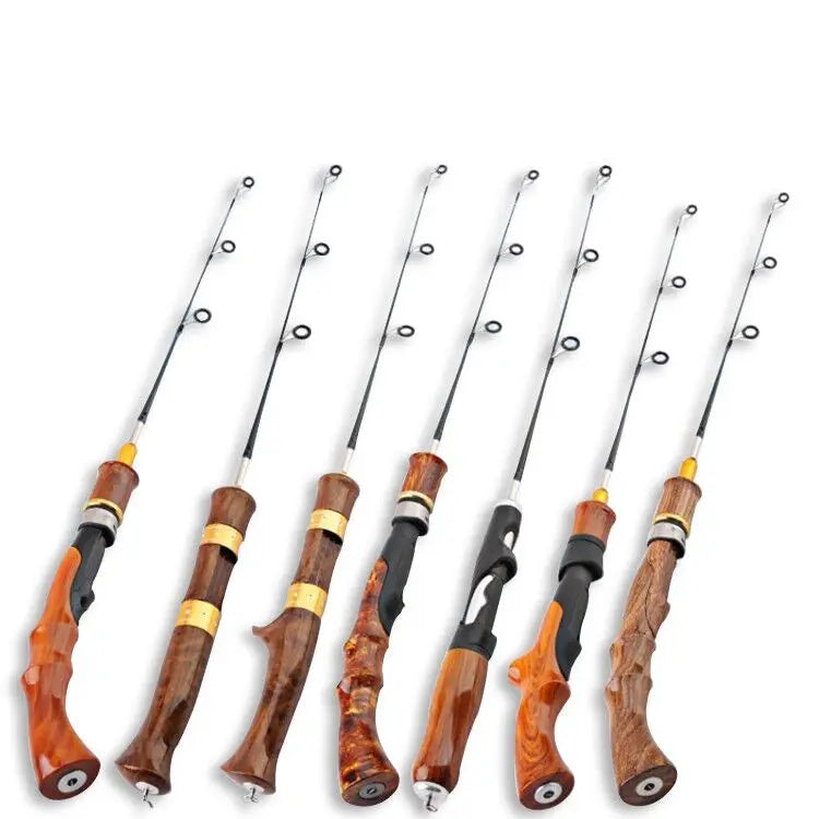 Premium Carbon Fiber Lure Fishing Rod High Carbon Solid Winter Ice Raft Fishing Rod