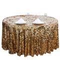 Hot Selling Luxury High Quality Silver Gold Color Banquet Round Rectangle 18mm Table Cloth