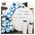 Customized 6ft Round Covertension Fabric Wedding Backdrop Stand Ballon Decorations for Birthday Party Back Drop