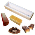 Flexible Rectangular Silicone Cake Mold with Wooden Cover and Box OPP Bag Packed for Soap and Cake Making