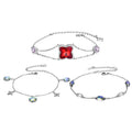 Custom Bracelet Red Butterfly Crystal Bracelet Authentic 925 Sterling Silver Rings Adjustable Bracelet for Women Fashion Jewelry