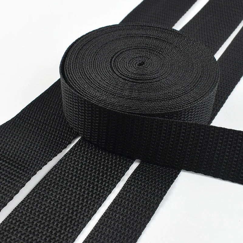 Deepeel RD206 25cm Black Polypropylene Webbing Beaded for Hand Strap Backpack Luggage Garment Accessories