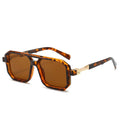 2024 Wholesale New Women's Square Quadrilateral Double Beam Sunglasses Fashion UV Resistant Geometry PC Sunglasses