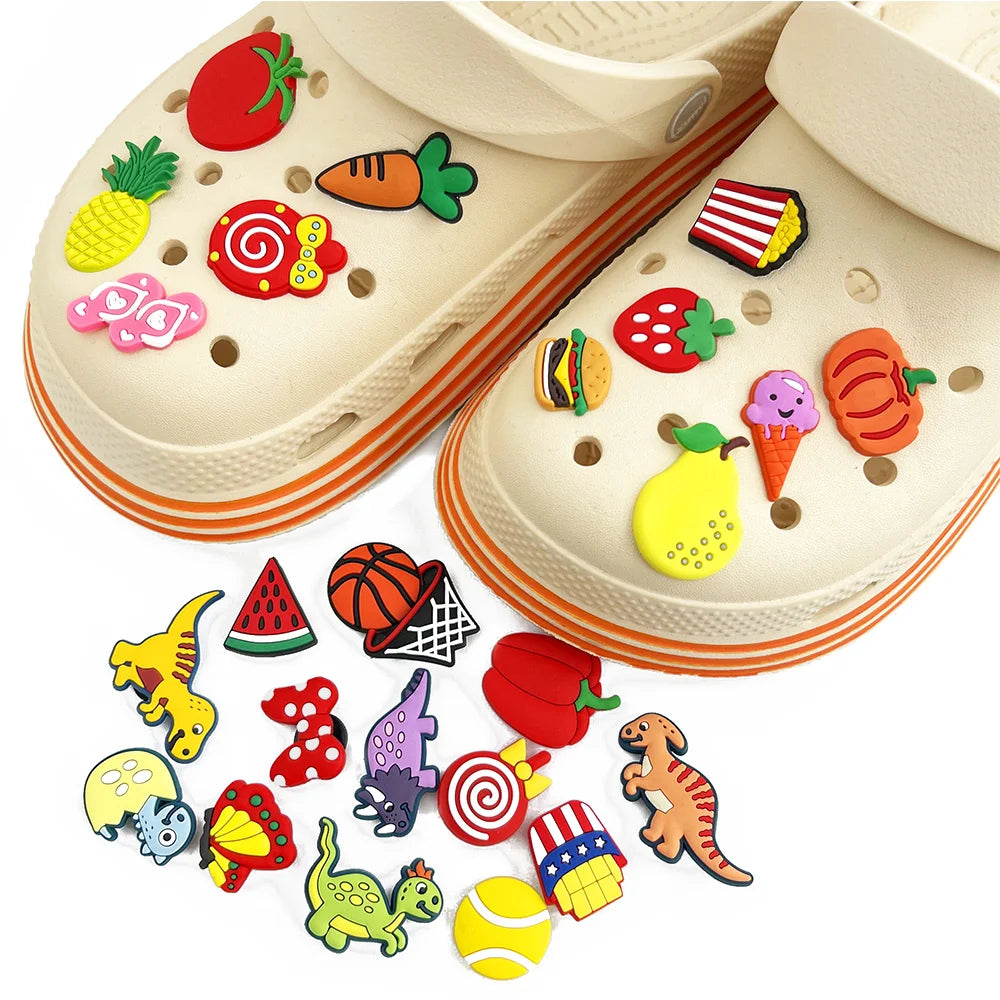 Custom 3D Rubber Shoe Charms with Logo for Shoes Sandals & Clogs