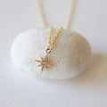 Star Trek Necklace Super Tiny Gold North Star Charm Necklace Silver Material Star Necklace