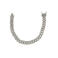 AB025 Alloy 9MM Double Line Crystal Cuban Link Bracelet for Men and Women Bracelet for Gift