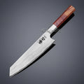 KEENHOPE Professional 8 Inch Kiritsuke Japanese Damascus Chef Kitchen Knife 7 Layers USA 440C Clad Steel Blade Burning Pattern
