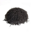 Afro Curly Style Braided Natural Human Hair Full PU Thin Skin Men Hairpiece Toupee