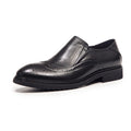 Ample Fashion Custom Men's Genuine Leather Slip-On Oxfords Breathable Lightweight Comfortable Business Casual Shoes for Office