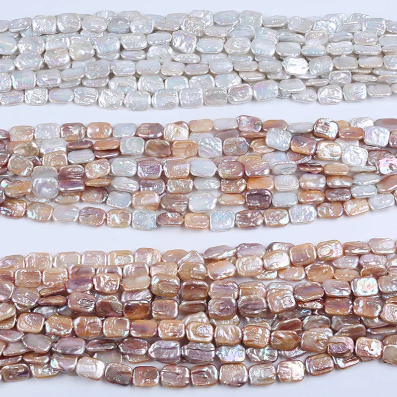 Zhuji Promotion Cheap Price White Square Shape Pearl  Loose Freshwater Natural Pearl