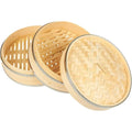 Bamboo Steamer Basket 2 Tier 10 Inch with All Accessories Steamer Basket Cover Steamer Handmade Basket Traditional 2-tier Design