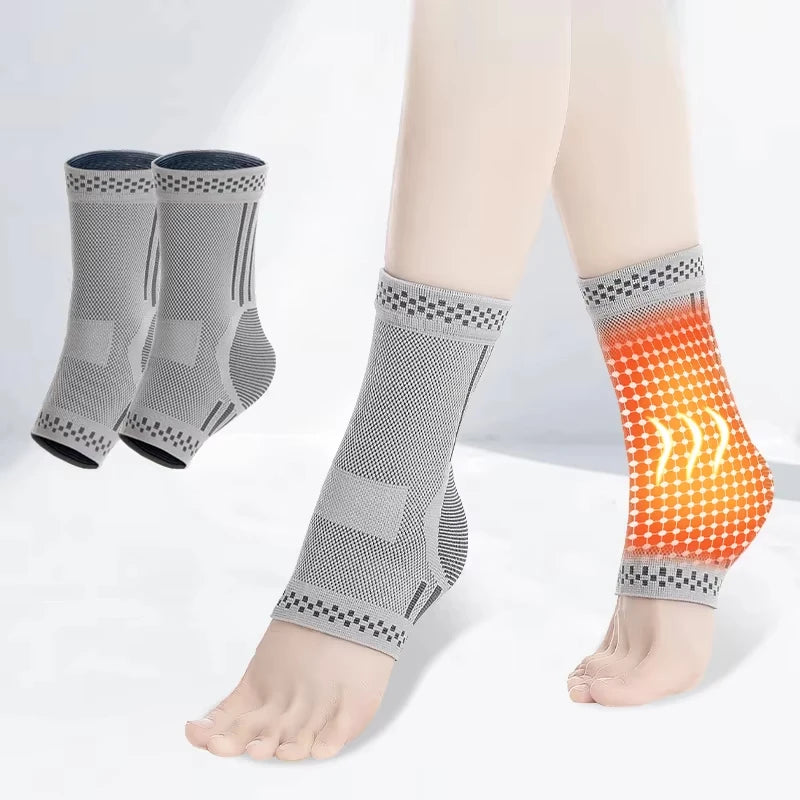 Customized Knitted Compression Sleeve Graphene Self Heating Warmer Ankle Support