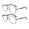 Full-rim Small Size Square-round Dual Bridge Copper Optical Powerful Flexible Spring Hinge for Men for Reading Glasses 63303